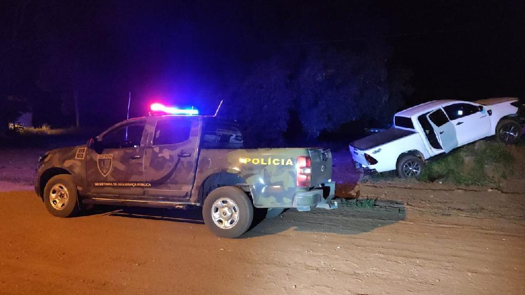 Gefron resgata família sequestrada e recupera caminhonete levada em assalto