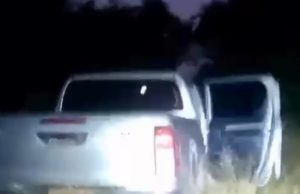 Caminhonete utilizada por quadrilha em roubo de banco é encontrada abandonada no Norte de MT; Vídeo