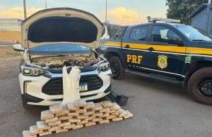 PRF apreende 44,5 kg de skunk em compartimento oculto de veículo