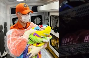 Bebê é encontrado dentro de caixa de frutas na tarde deste domingo(07)