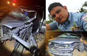 Subtenente da PM sofre no último domingo grave acidente na BR-163, próximo a Cachoeira da Serra