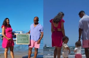 Casal que engravidou depois que adotou faz vídeo para comemorar o amor dos dois filhos