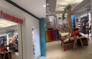 PROTESTO: vídeo mostra loja da Havaianas vazia alvo de boicote após propaganda interpretada como crítica à direita