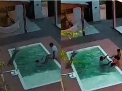 Flagrante: pai salva dois filhos que se afogavam na piscina de casa; vídeo