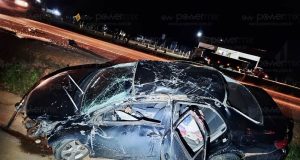 BR/163 NORTE MT: acidente com Toyota Corolla mata motorista e deixa filhos feridos