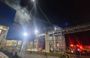 NORTÃO MT: fogo de grandes proporções destrói secador de grãos