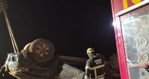 FIM DE SEMANA: Corpo de Bombeiros atende duas ocorrências de capotamento de veículos com vítimas em diferentes municípios