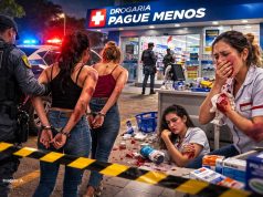 Soco, ameaças e tornozeleira: confusão em farmácia de menos preço termina com duas mulheres presas e funcionária ferida