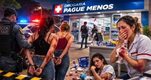 Soco, ameaças e tornozeleira: confusão em farmácia de menos preço termina com duas mulheres presas e funcionária ferida