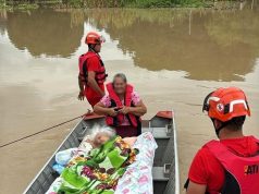 NORTÃO MT: idosa acamada e sua filha ilhadas são resgatadas pelo Bombeiros na tarde de ontem(03)