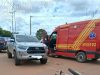 Motociclista e passageira ficam feridos após colisão com caminhonete em Colider