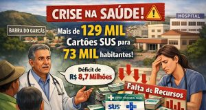 Cidade do interior de Mato Grosso tem 73 mil habitantes e mais de 129 mil cartões SUS