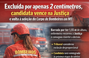 EXIGENCIA DE ALTURA: Justiça garante retorno de candidata barrada por apenas 2 centimentos em seleção do Corpo de Bombeiros de MT