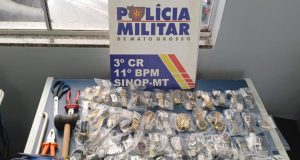 PM age rápido e impede furto milionário em joalheria neste domingo(29) em cidade do Nortão de MT