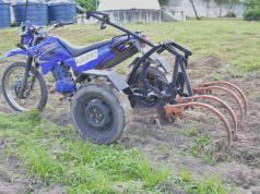 Triciclo adaptado funciona como mini-trator na agricultura familiar