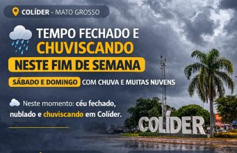 Fim de semana começa nublado e com chuvisco em Colíder