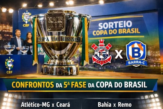 CBF sorteia confrontos da quinta fase da Copa do Brasil
