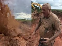 NORTÃO MT: vereador toma banho de lama durante vistoria de obra