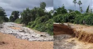 Após seca de oito meses água volta a percorrer leito de rio espalhando esperança aos moradores