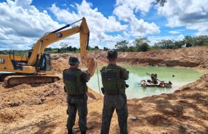 NORTÃO MT: Companhia Ambiental da PM fecha garimpo ilegal e apreende equipamentos