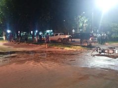 Acidente envolvendo moto e caminhonete nesta terça-feira(21) deixa motociclista com fraturas nas pernas em Colider