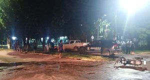 Acidente envolvendo moto e caminhonete nesta terça-feira(21) deixa motociclista com fraturas nas pernas em Colider