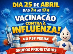 Colíder intensifica combate à gripe com Dia D neste sábado(25) e atendimentodas 7h às 17h