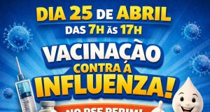 Colíder intensifica combate à gripe com Dia D neste sábado(25) e atendimentodas 7h às 17h