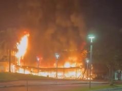 VÍDEO: incêndio de grande proporção destrói bar em Sinop.