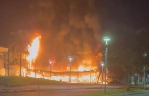 VÍDEO: incêndio de grande proporção destrói bar em Sinop.