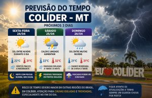 TEMPO: Colíder terá calor, pancadas de chuva e risco de temporais nos próximos dias