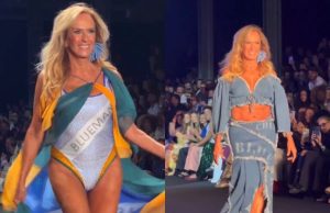 Aos 82 anos a eterna ‘Garota de Ipanema’ linda e cheia de graça desfila de maiô na Rio Fashion Week: vídeo