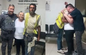 Mãe se emociona muito ao reencontra filho professor desaparecido há 5 anos; ele caminhava de meia e chinelo em Rodovia