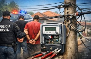 ‘Gato’ de energia que abastecia quitinetes leva quatro pessoas à prisão