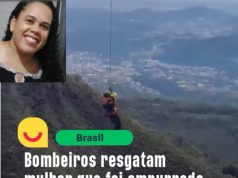 VÍDEO: Bombeiros resgatam viva mulher que foi jogada no penhasco pelo ex; ele foi preso