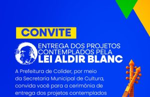 Cultura em destaque: Colíder realiza neste dia 09/06 entrega dos projetos contemplados pela Lei Aldir Blanc