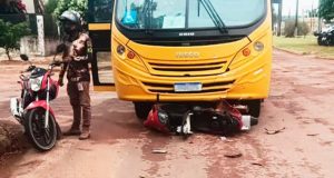 NORTÃO MT: acidente envolvendo ônibus da APAE tira a vida de mulher