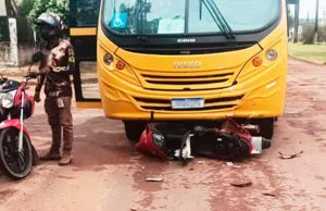 NORTÃO MT: acidente envolvendo ônibus da APAE tira a vida de mulher