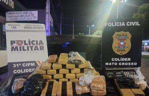 Ação integrada da PM e PJC apreende 32 quilos de entorpecentes em Colíder