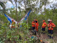 Localizado destroços de ultraleve com corpo de piloto preso às ferragens