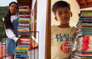 Menina brasileira de 11 anos já leu 150 livros. O irmão de 7 anos, 90 livros; vídeo