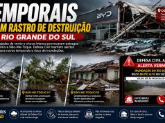 Temporal provoca destruição no Rio Grande do Sul e Defesa Civil mantém alertas para novas tempestades e risco de inundações