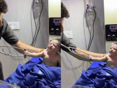 Bebê segura estetoscópio do médico com força logo após nascer e vídeo diverte a internet