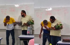 Professor homenageia pai idoso que voltou a estudar na EJA: “ele vendeu tudo pra eu estudar”; vídeo