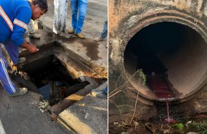 Fiscalização ambiental autua mecânica por descarte de óleo, graxa e produtos químicos em galeria de águas pluviais em Colíder