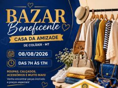 NESTE SÁBADO(08) EM COLIDER! Bazar da Casa da Amizade terá lindas roupas e acessórios com preços à partir de R$ 2,00