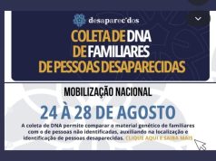 ATENÇÃO FAMILIARES DE PESSOAS DESAPARECIDAS! Começa nesta segunda(24) coleta de DNA para identificar desaparecidos em MT