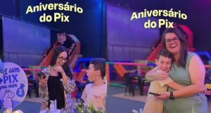 “Faz um Pix pra mim”: conidados embarcam na ideia do garoto aniversariante e ele realiza sonho do computador; vídeo