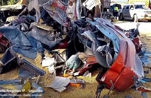 Colisão entre duas carretas mata dois motoristas na BR-163 neste domingo(16)
