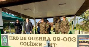 Comandante da 9ª Região Militar inspeciona atividades do Tiro de Guerra de Colíder